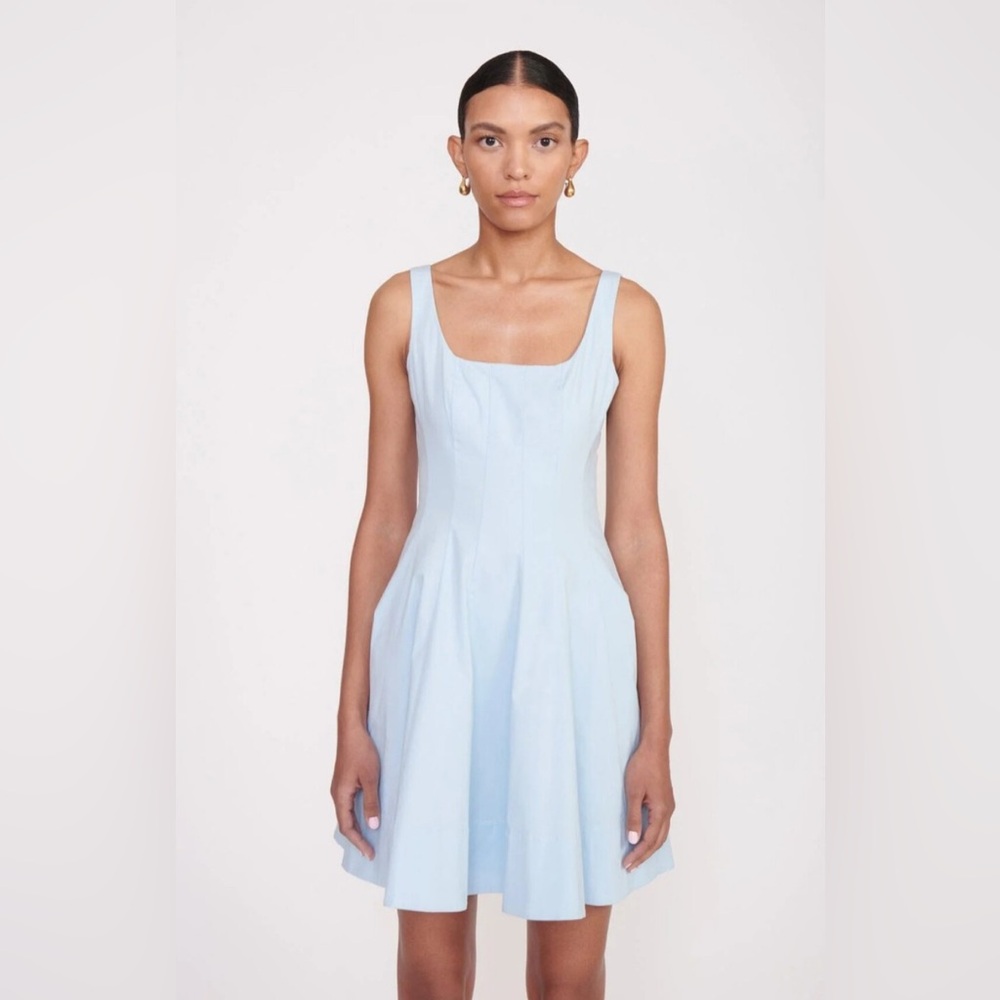 STAUD Light Blue Mini Dress